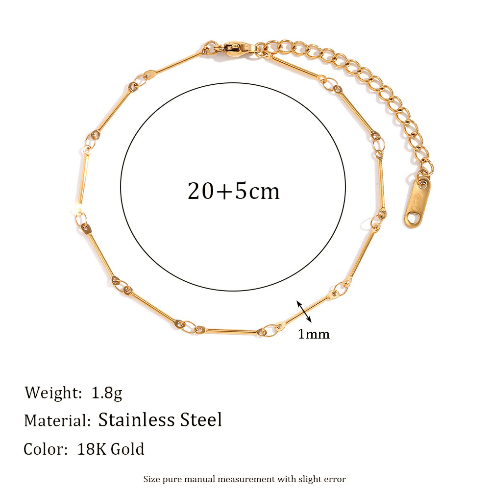 1:Joint chain diy handmade chain anklet-gold