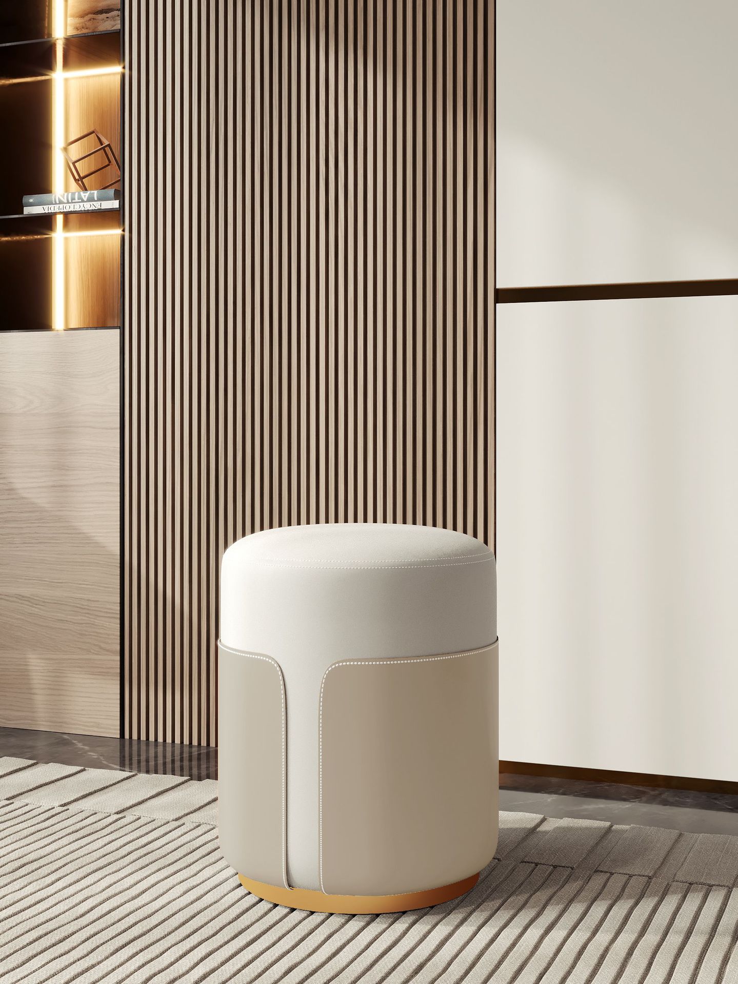 White   champagne color carbon steel Gold Base