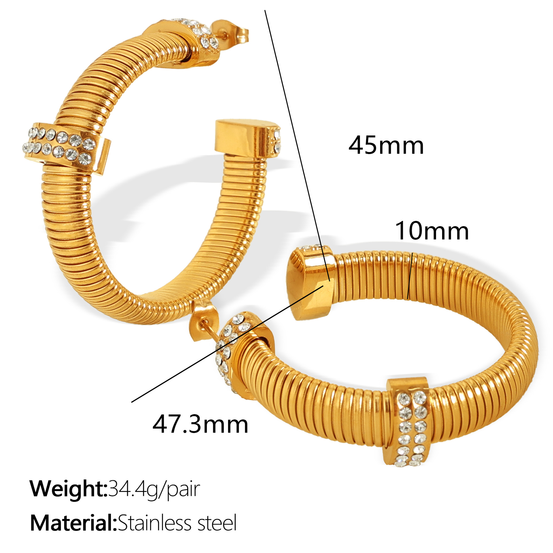 3:EH586 gold earrings