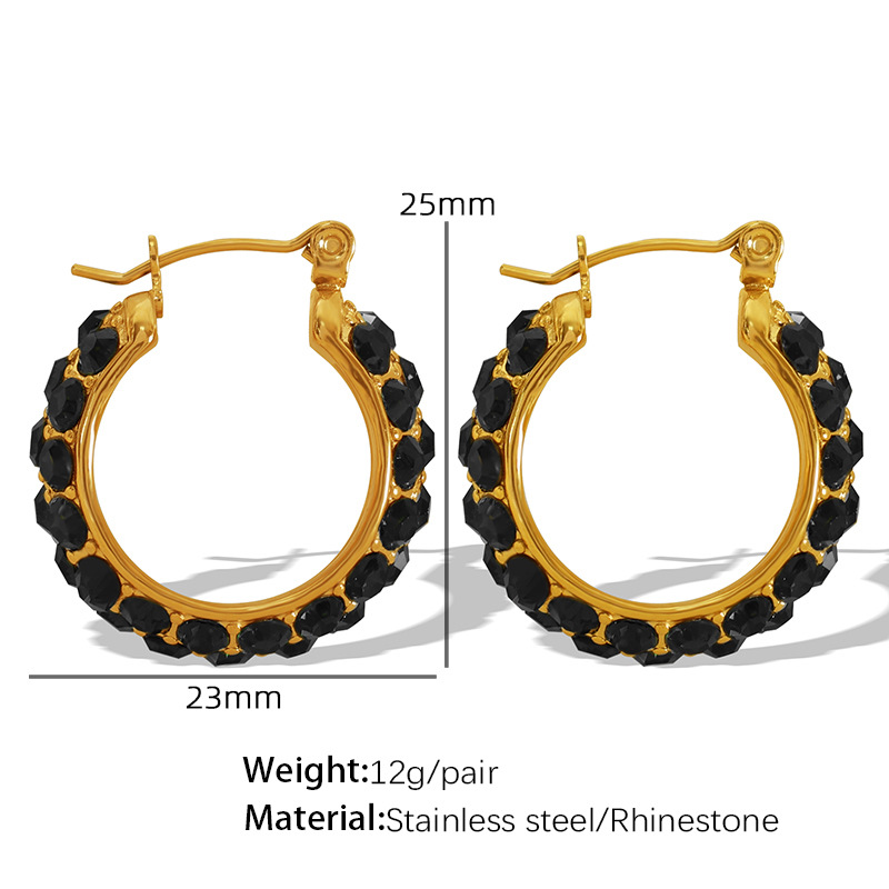 EH188 black rhinestones