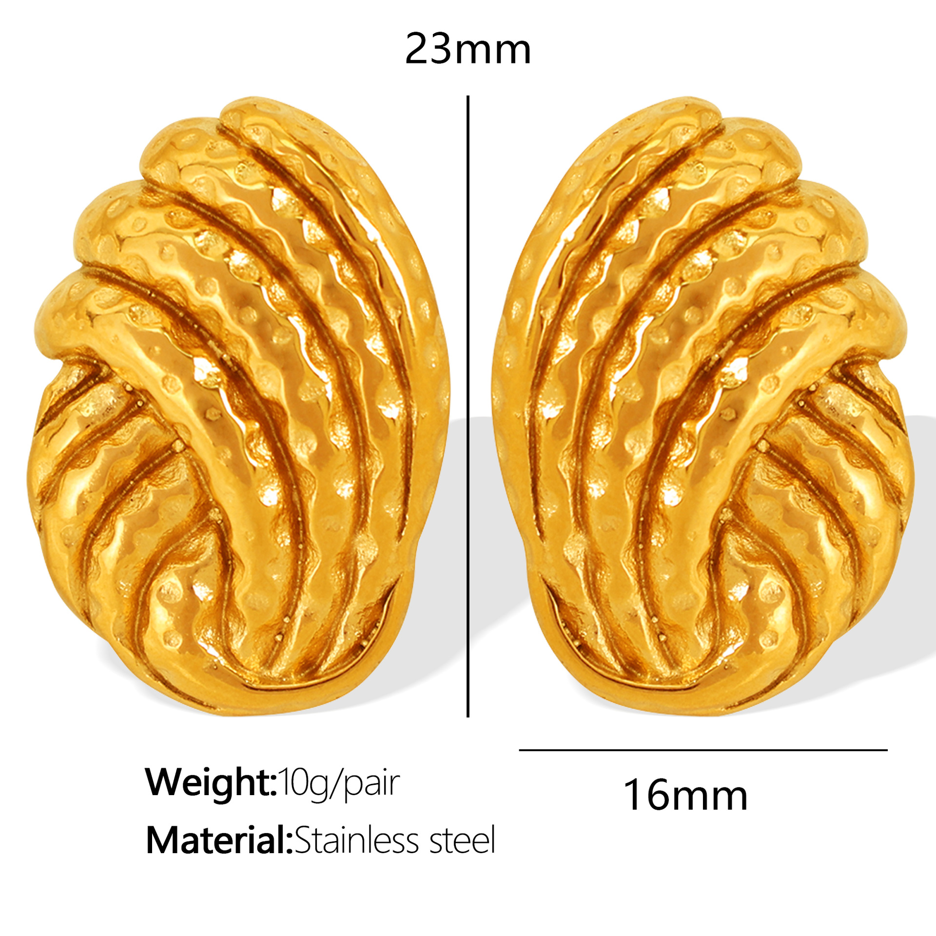 2:EH302 gold earrings