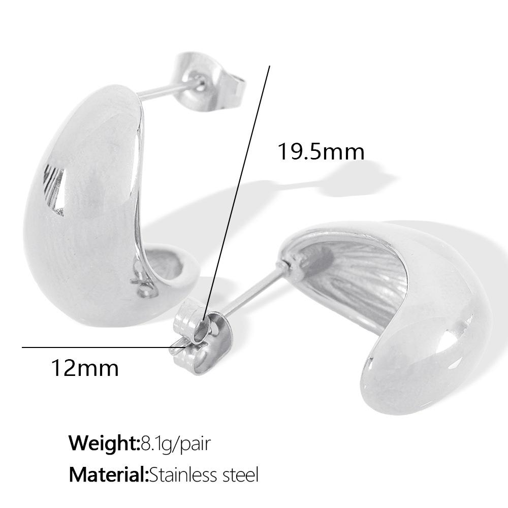 2:EH618 steel color earrings