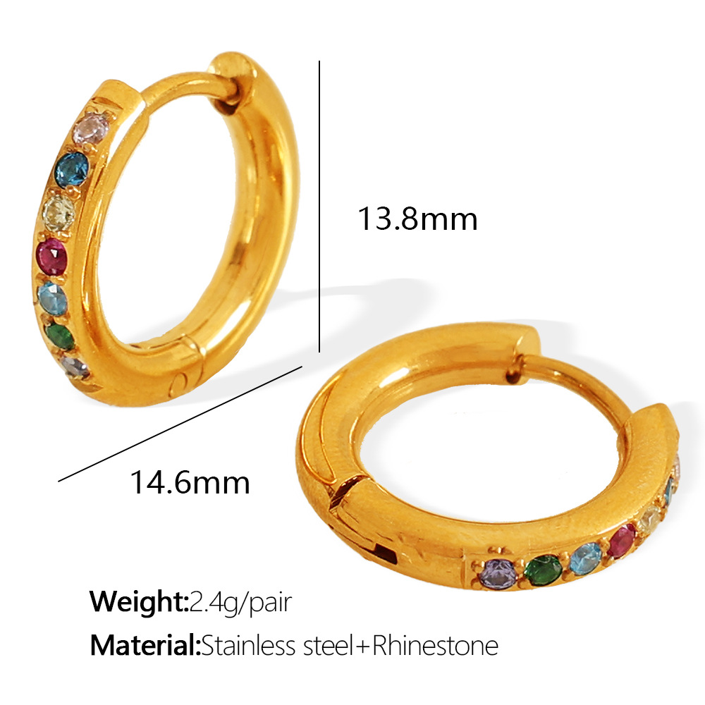 1:EH600 colored diamond gold earrings
