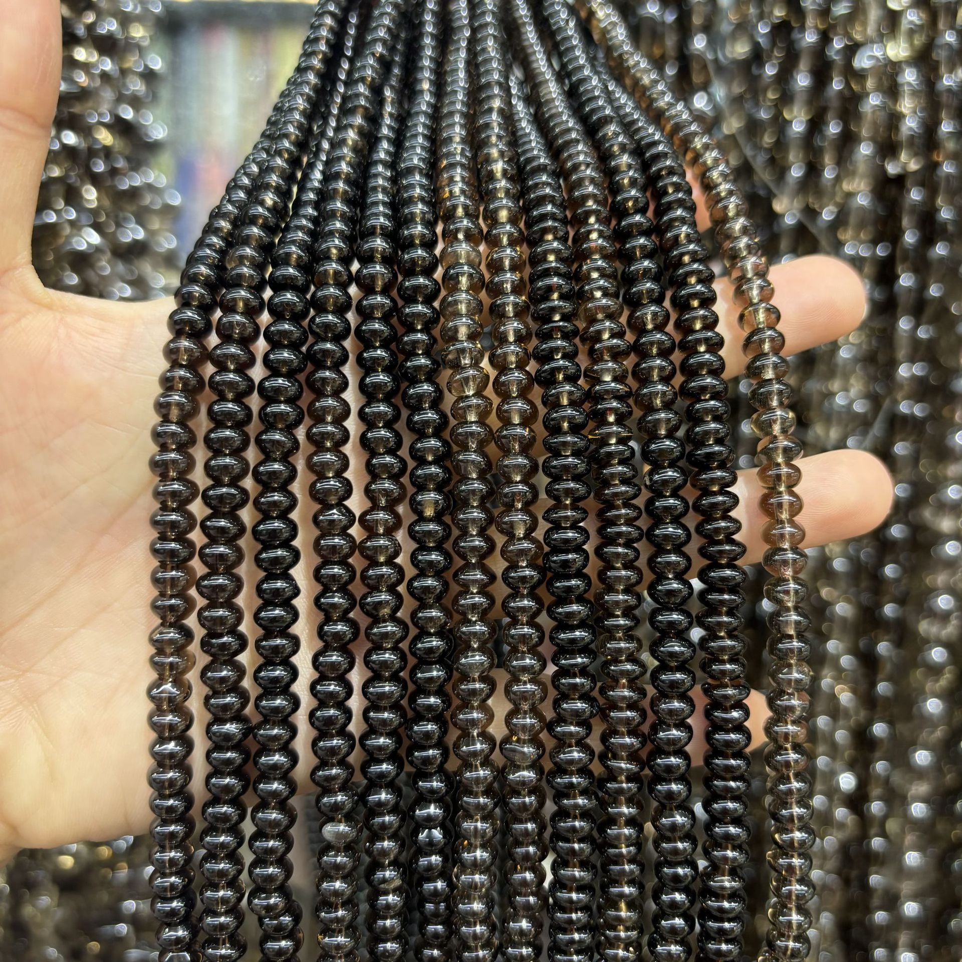 3:3X6mm Smoky Quartz (100 pieces)