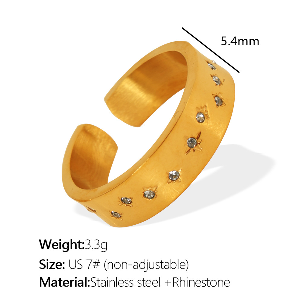 9:JZ58 beauty around 7# non-adjustable gold ring