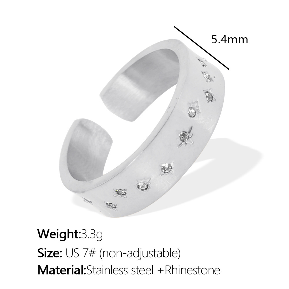10:JZ58 Meiwei 7# Non-adjustable silver Ring