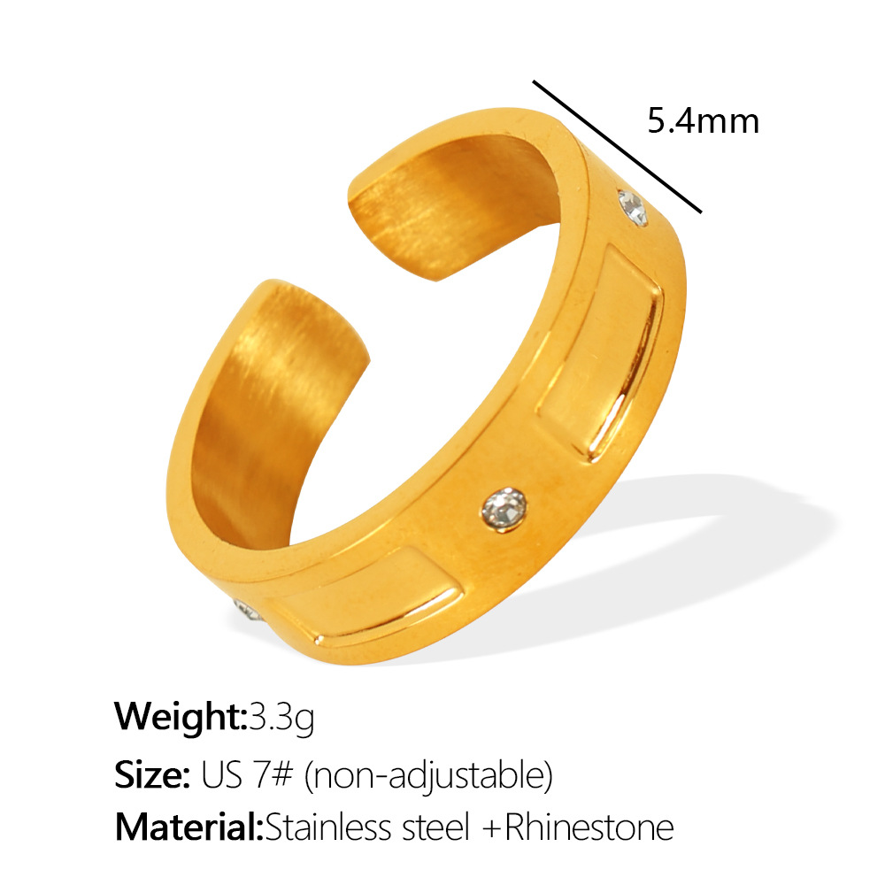 11:JZ59 beauty around 7# non-adjustable gold ring