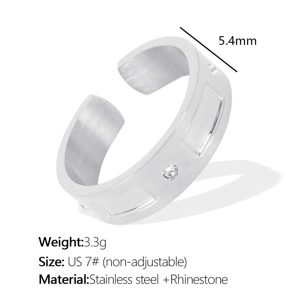 12:JZ59 US Wai 7# Non-adjustable silver Ring