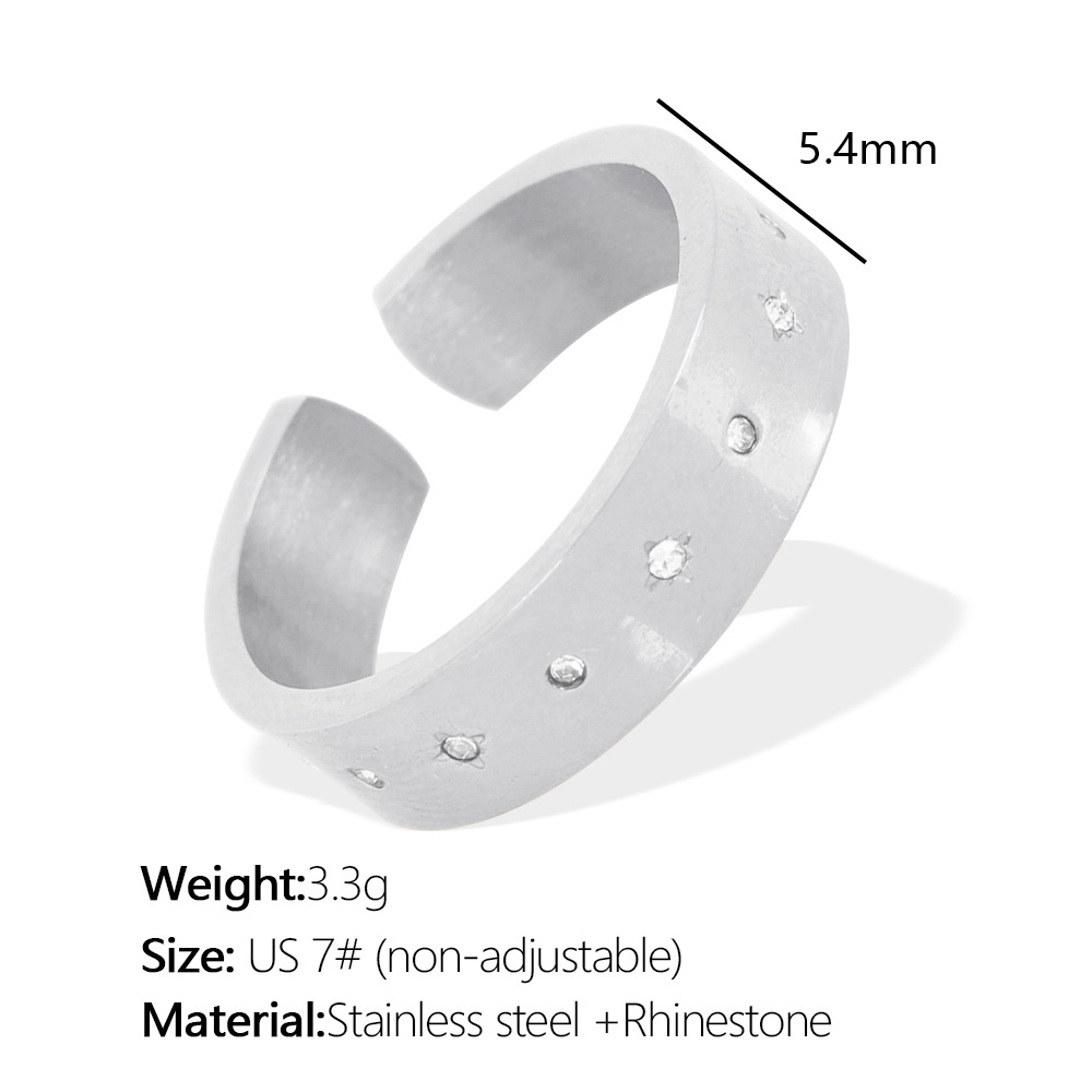 14:JZ60 beauty around 7# non-adjustable silver ring