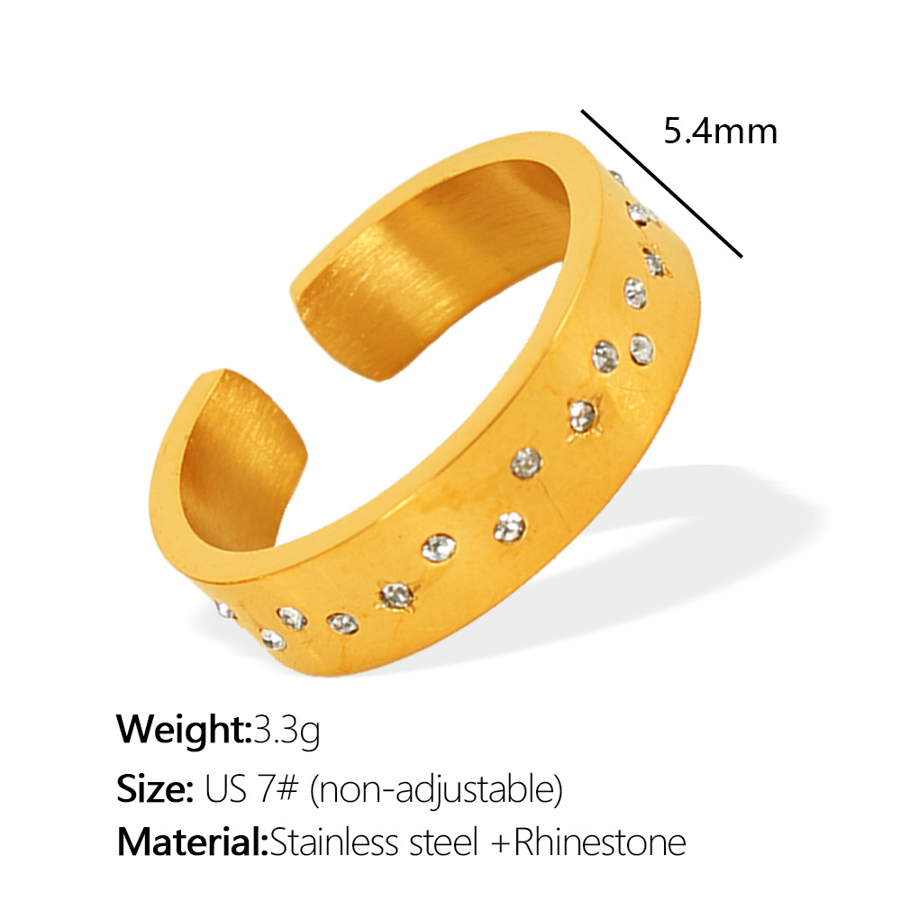 15:JZ61 Meiwei 7# Non-adjustable Gold Ring