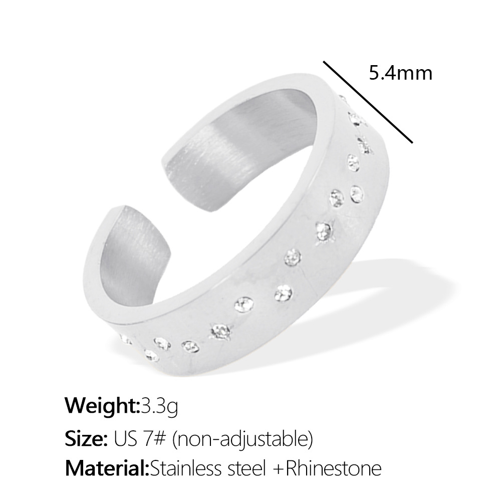 16:JZ61 US Wai 7# Non-adjustable silver Ring