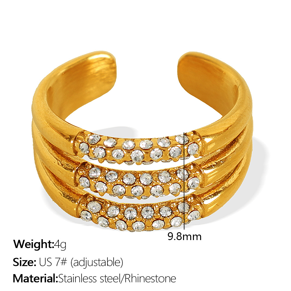 2:JZ49 beauty around 7# adjustable gold ring