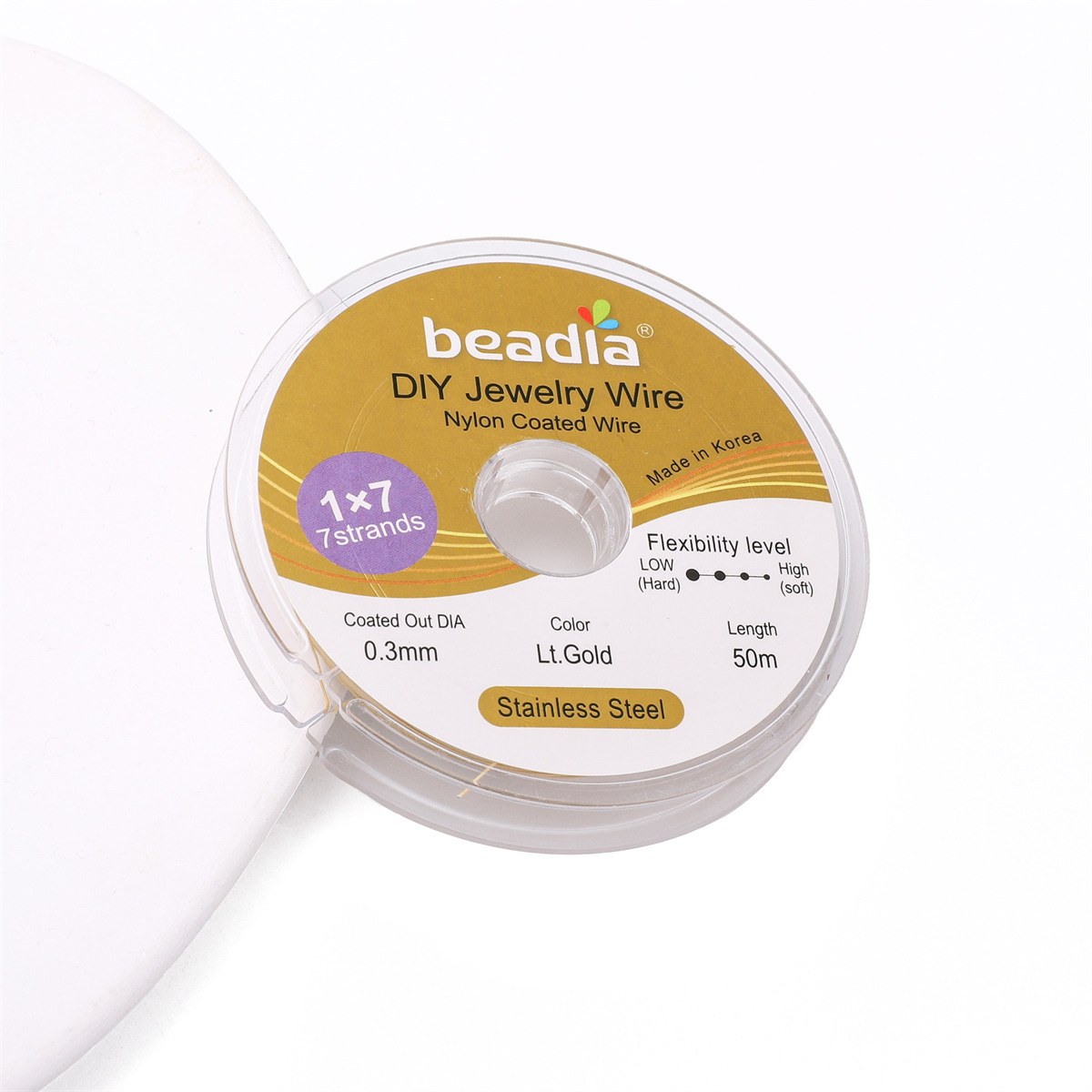 2:0.3mm light gold 50m /roll