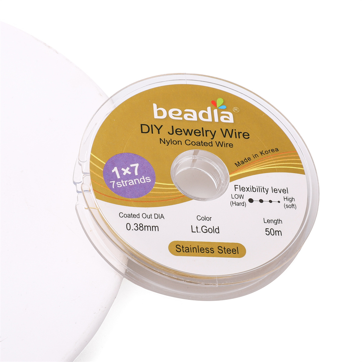 6:0.38mm light gold 50m /roll