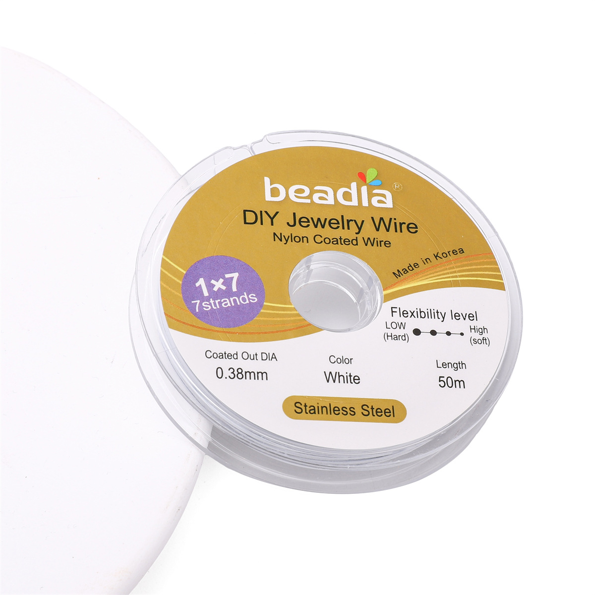 8:0.38mm white 50m /roll