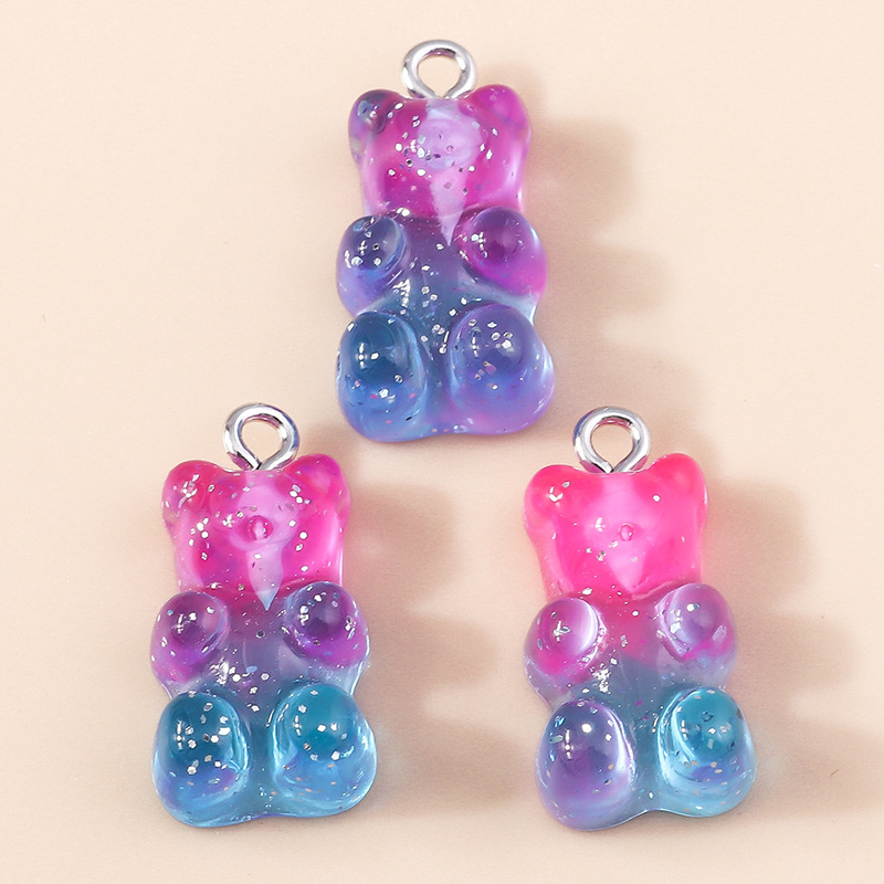 3:Blue rose gradient bear