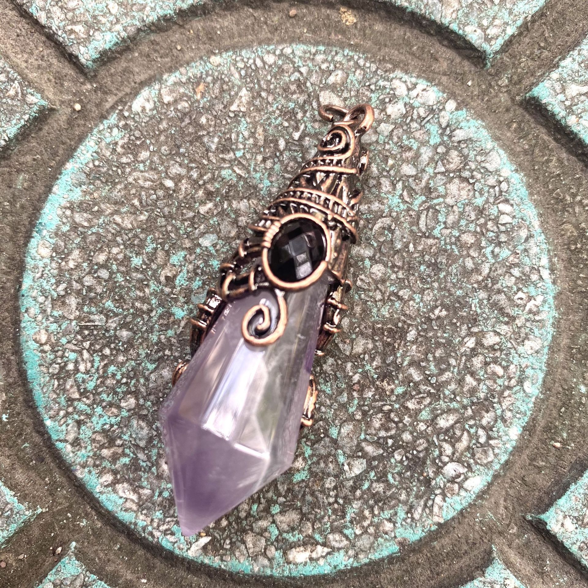 13:Antique bronze color Amethyst