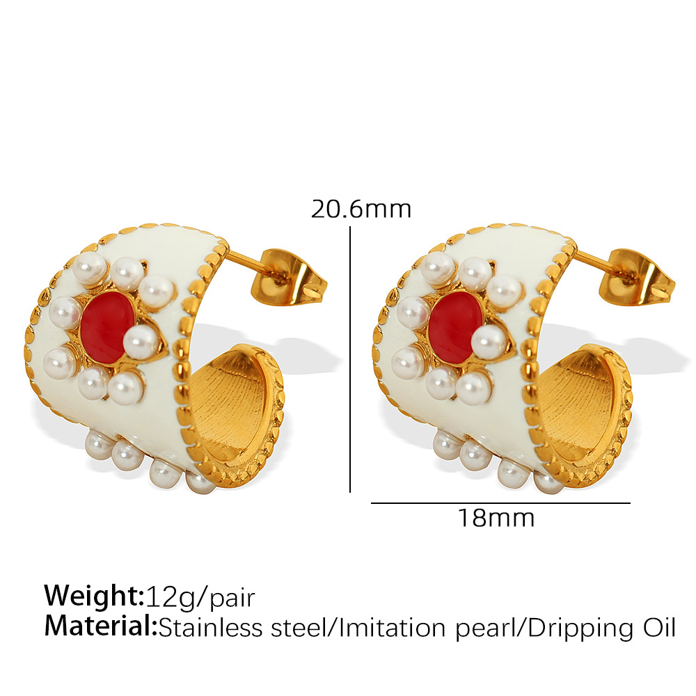 1:EH456 white earrings