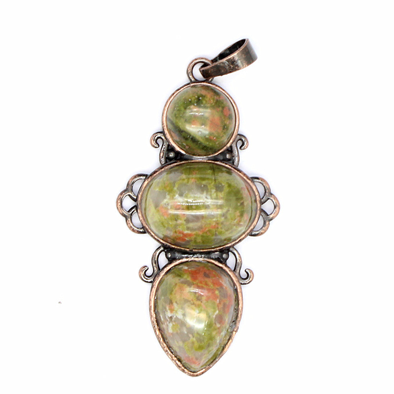 8:Flower green stone