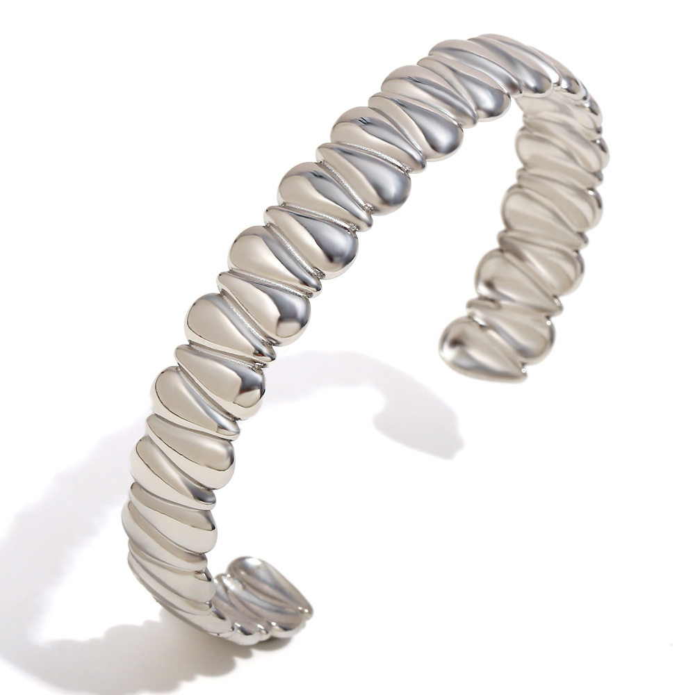 2:Water drop bracelet-steel color