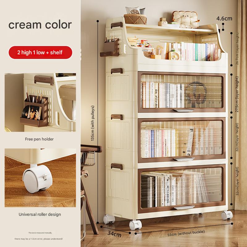 [cream color] one short and two high   storage rack