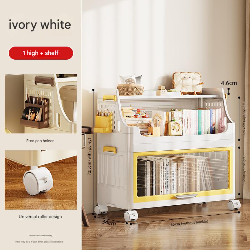 [white] high cabinet with one layer   storage rack