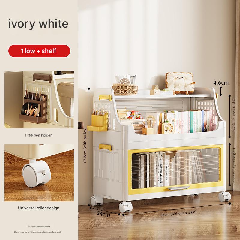 [white] one layer of low cabinet   storage rack