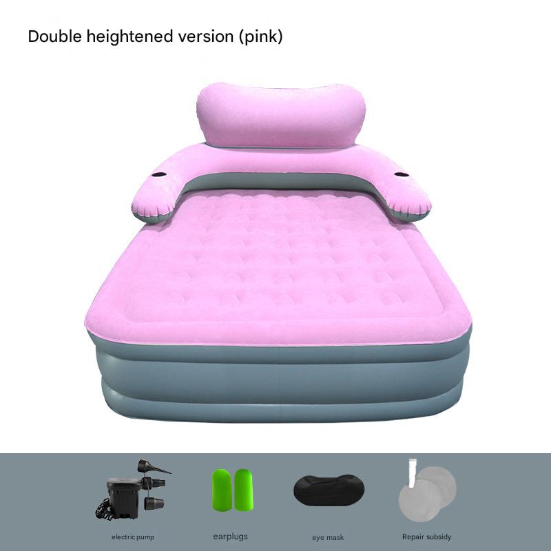 Pink heart-shaped elevated inflatable bed