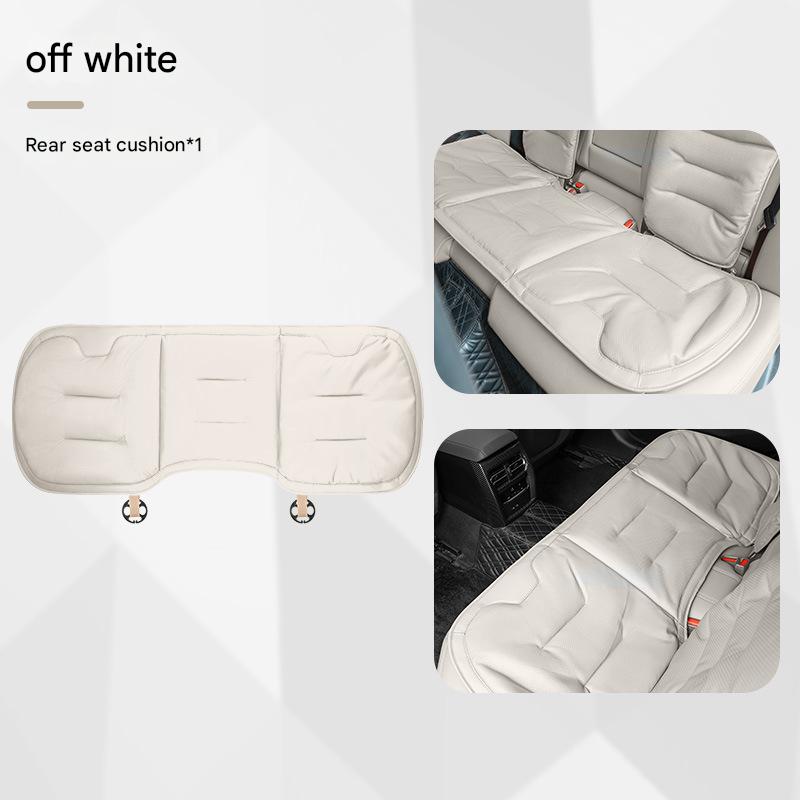 Off-white rear seat cushion [nappa leather punched for breathability]