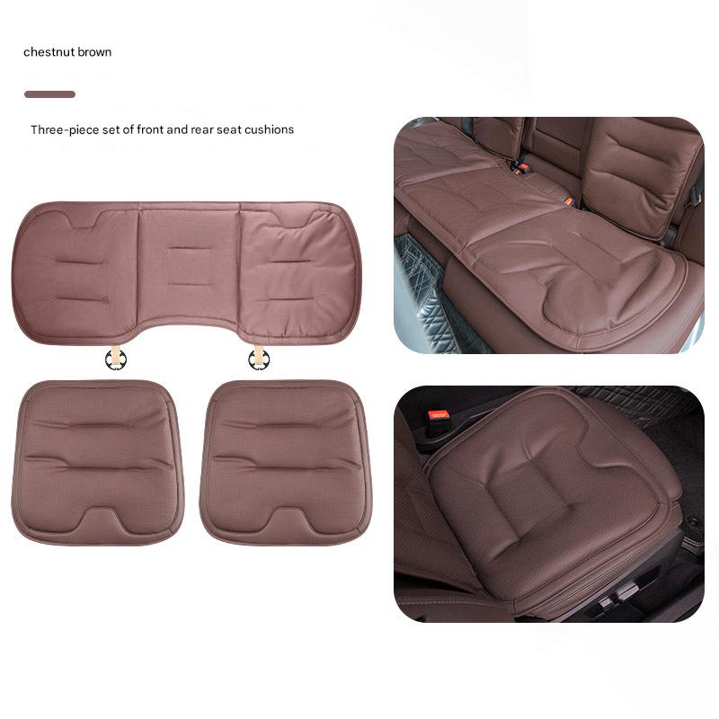 Chestnut brown three-piece set [nappa leather punched and breathable]