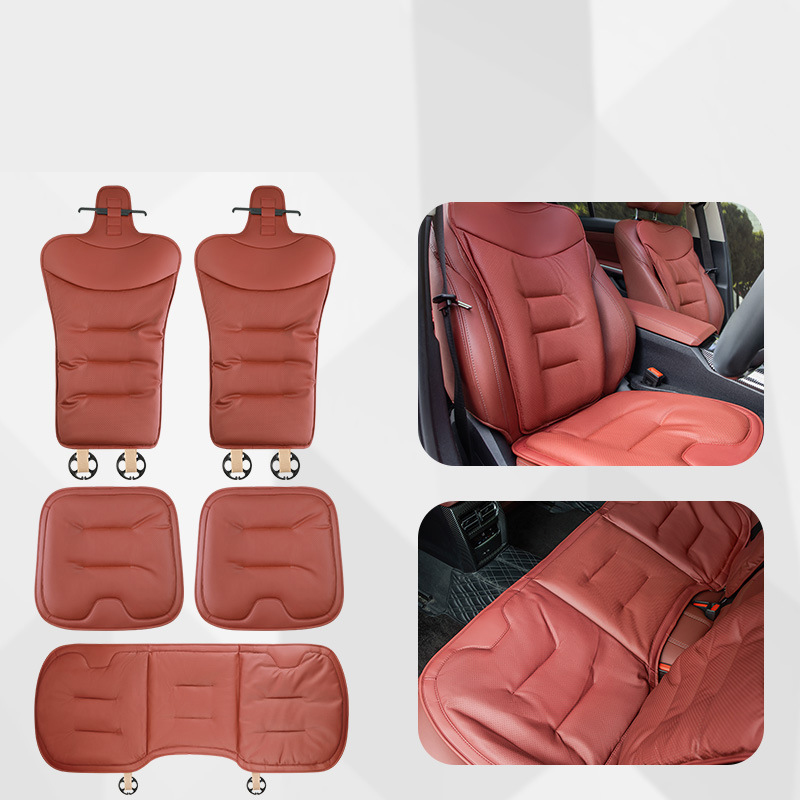 Volcanic red five-piece set [nappa leather punched and breathable]