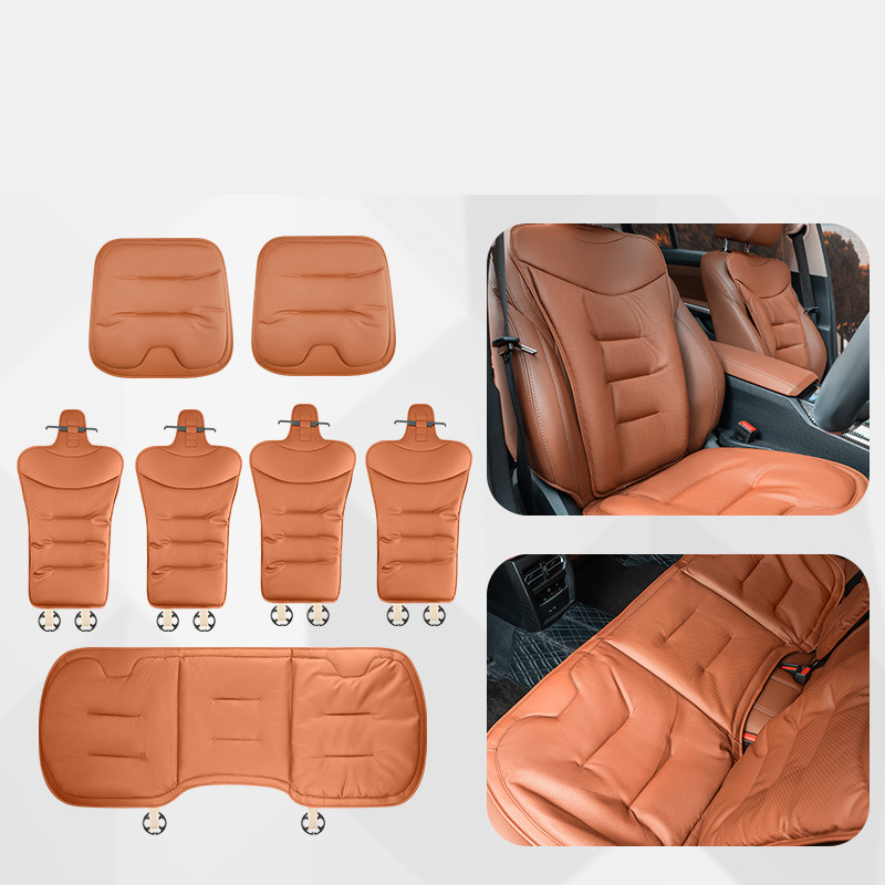 Seven-piece set of front and rear seat cushions [aima orange]