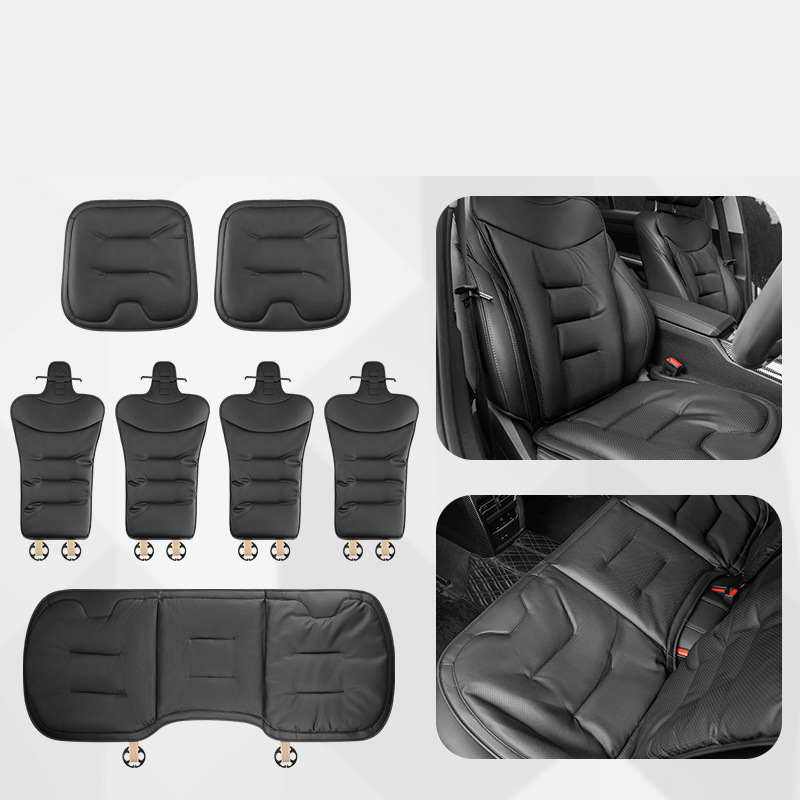 Seven-piece set of front and rear seat cushions [noble black]