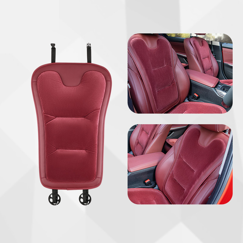 Flannel seat backrest [burgundy] 1 front and rear backrest