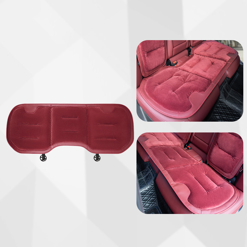 Flannel cushion [burgundy red] rear seat cushion 1 piece