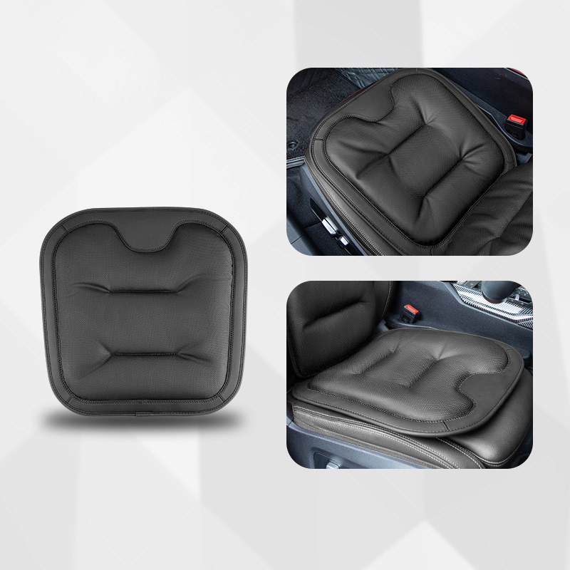 Breathable nappa leather [obsidian black] front seat cushion