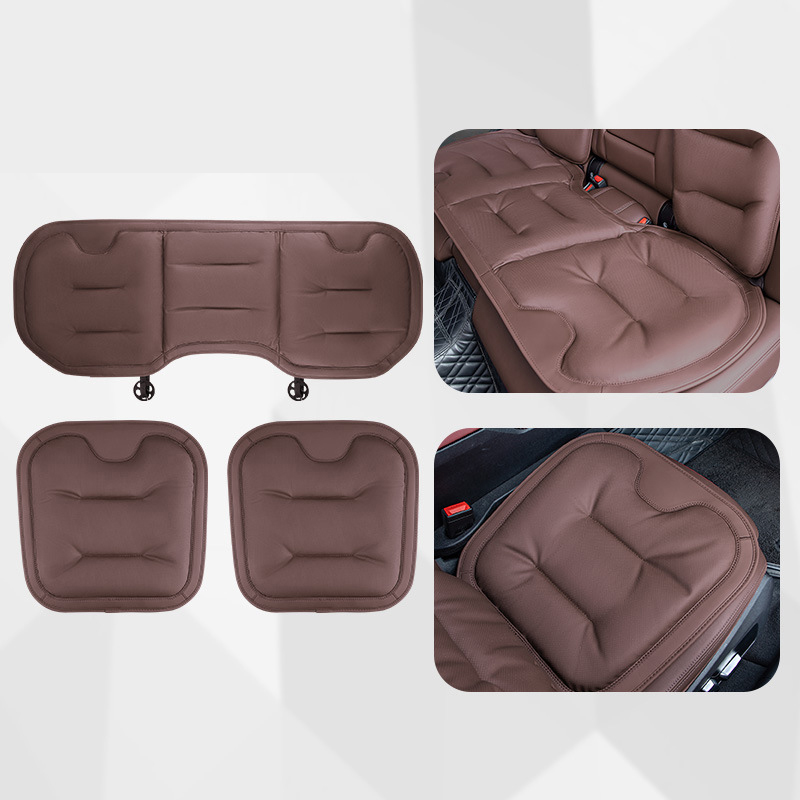 Breathable nappa leather [chestnut brown] three-piece set