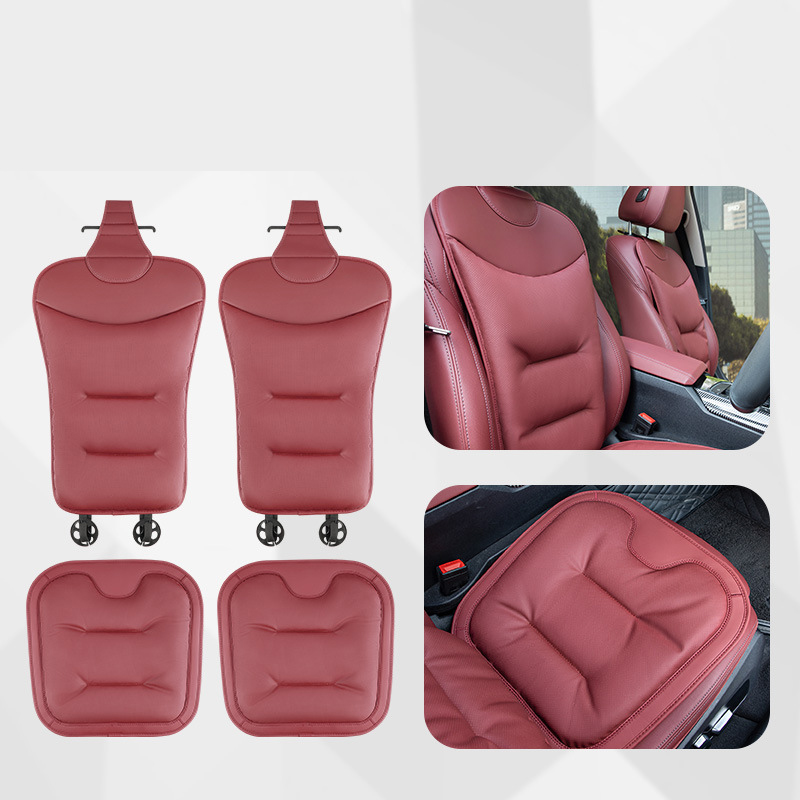 Burgundy [napa leather punched and breathable] four-piece set