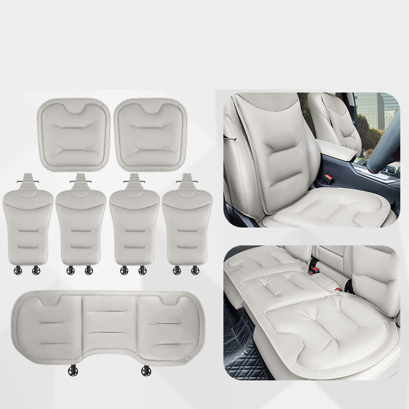 Ideal white [napa leather punched and breathable] seven-piece set for the whole car