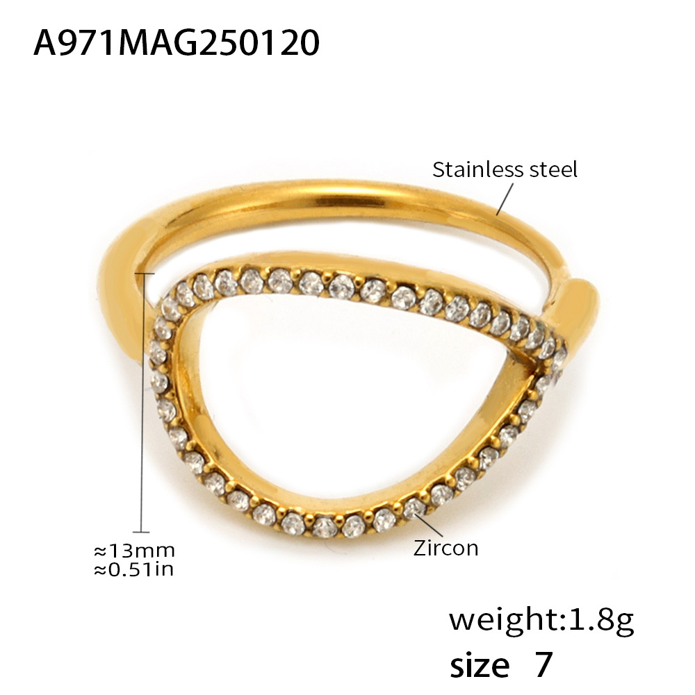 1:A971-gold white zircon ring