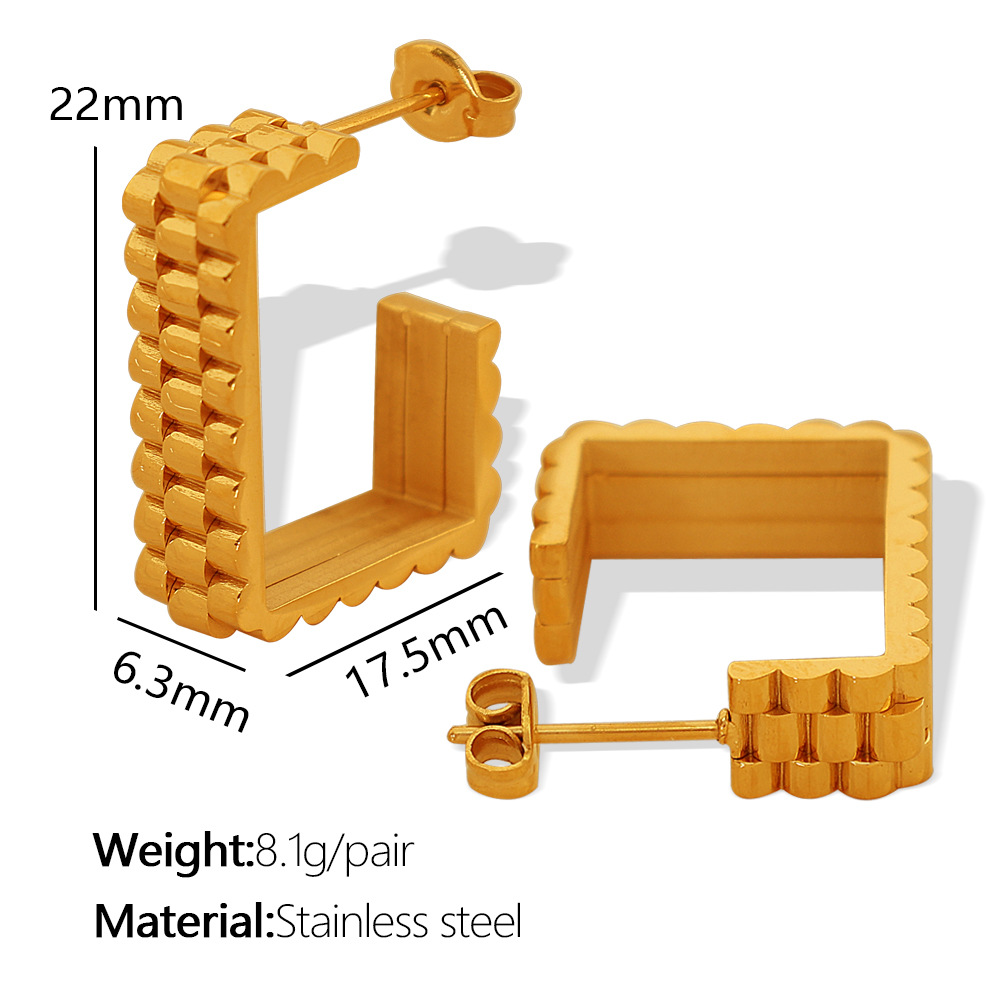 3:EH326 Gold Earrings