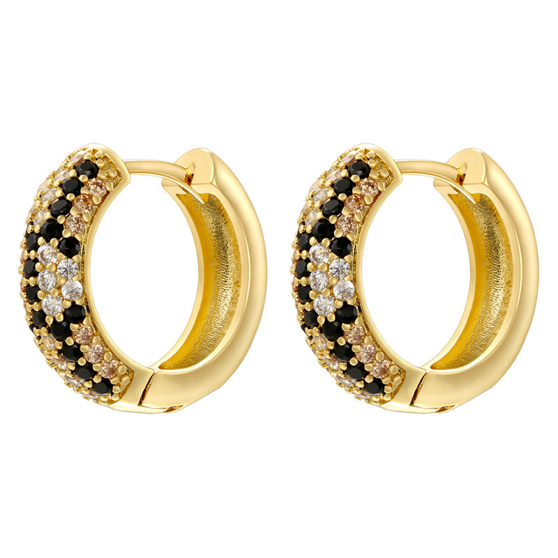 5:Ve1584 gold large leopard print earrings