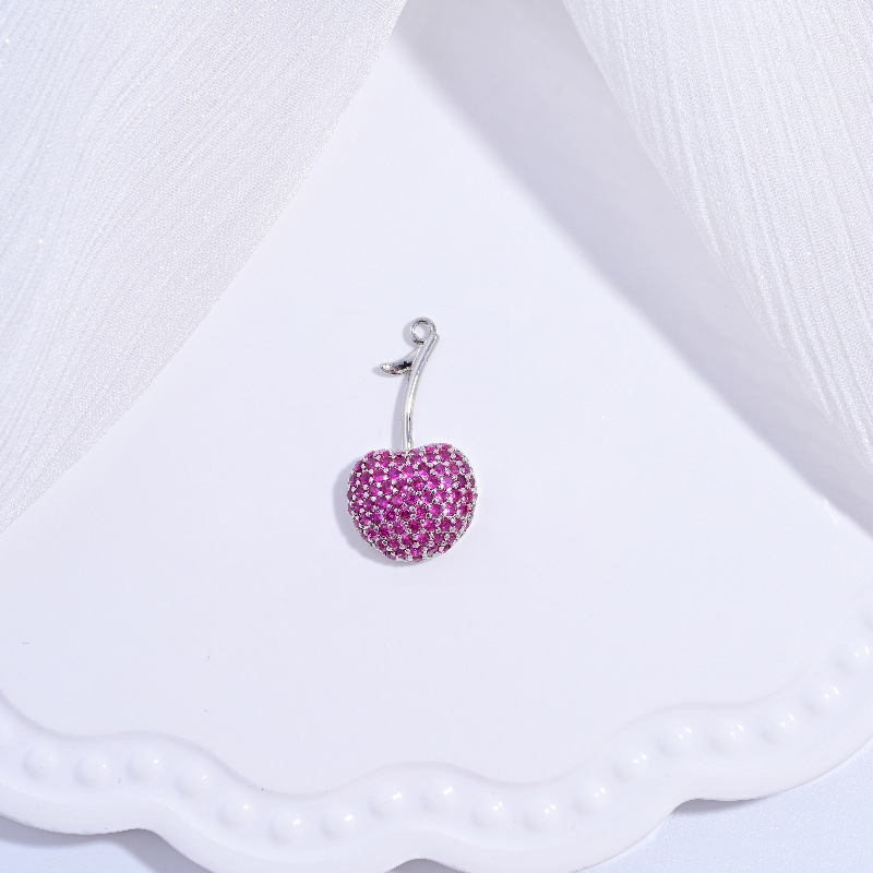 2:Vd1692 white gold rose diamond cherry