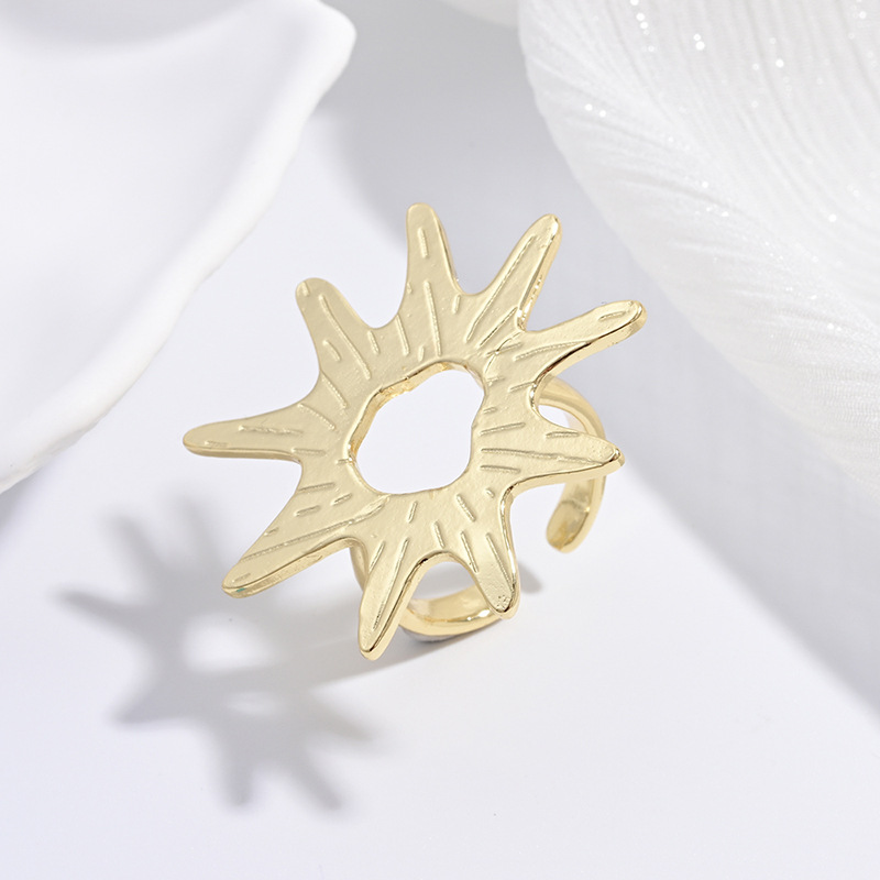 1:Vj711 gold sunflower ring