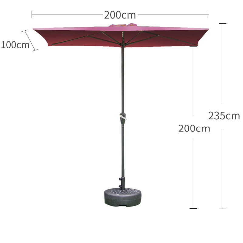 Hand/half square: wine red 40 kg water injection base