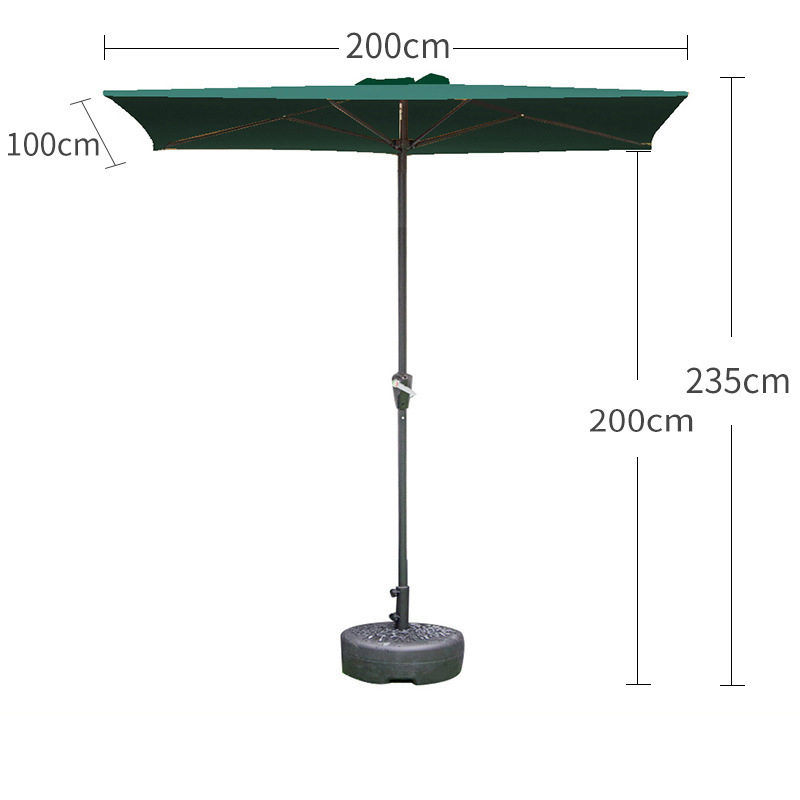 Hand/half square: dark green 40 kg water injection base