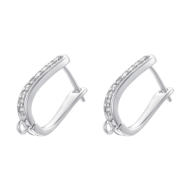 8:Ve1545 white gold earrings 1 pair
