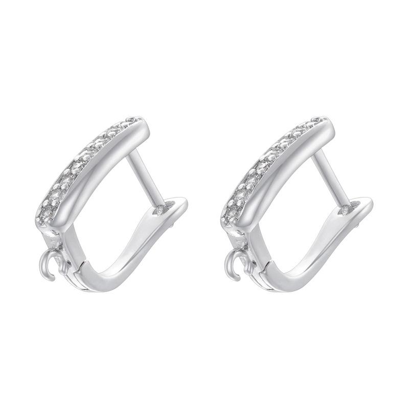 12:Ve1547 white gold earrings 1 pair