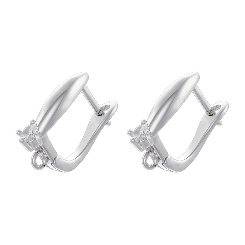 16:Ve1549 white gold earrings 1 pair