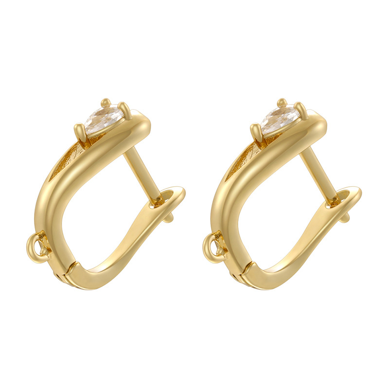 19:Ve1551 gold earrings 1 pair